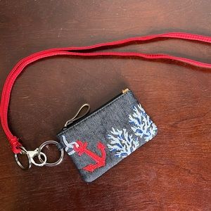 Vera Bradley Coral Reef Card Case + Landyard